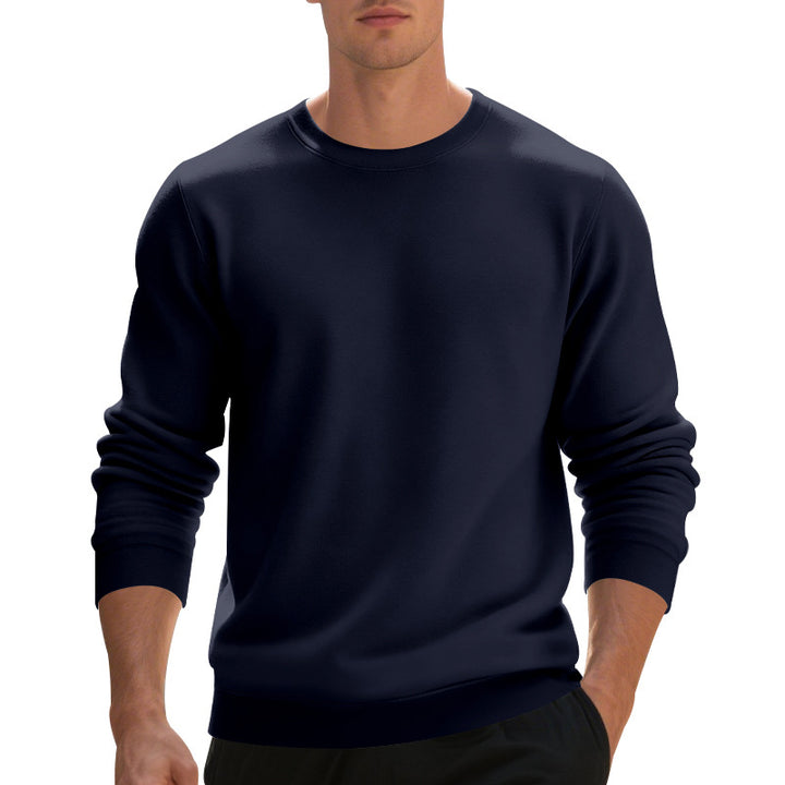 Men's soft crewneck sweatshirt made of cotton blend with ribbed cuffs and relaxed fit Mune Fashion
