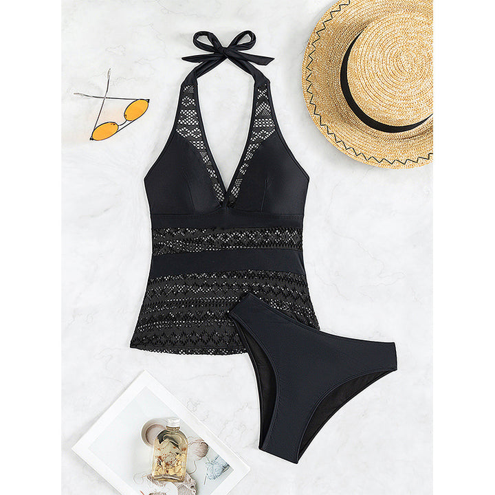 Ladies Elegant Swimsuit with Embellished Lace Cover-up Mune Fashion