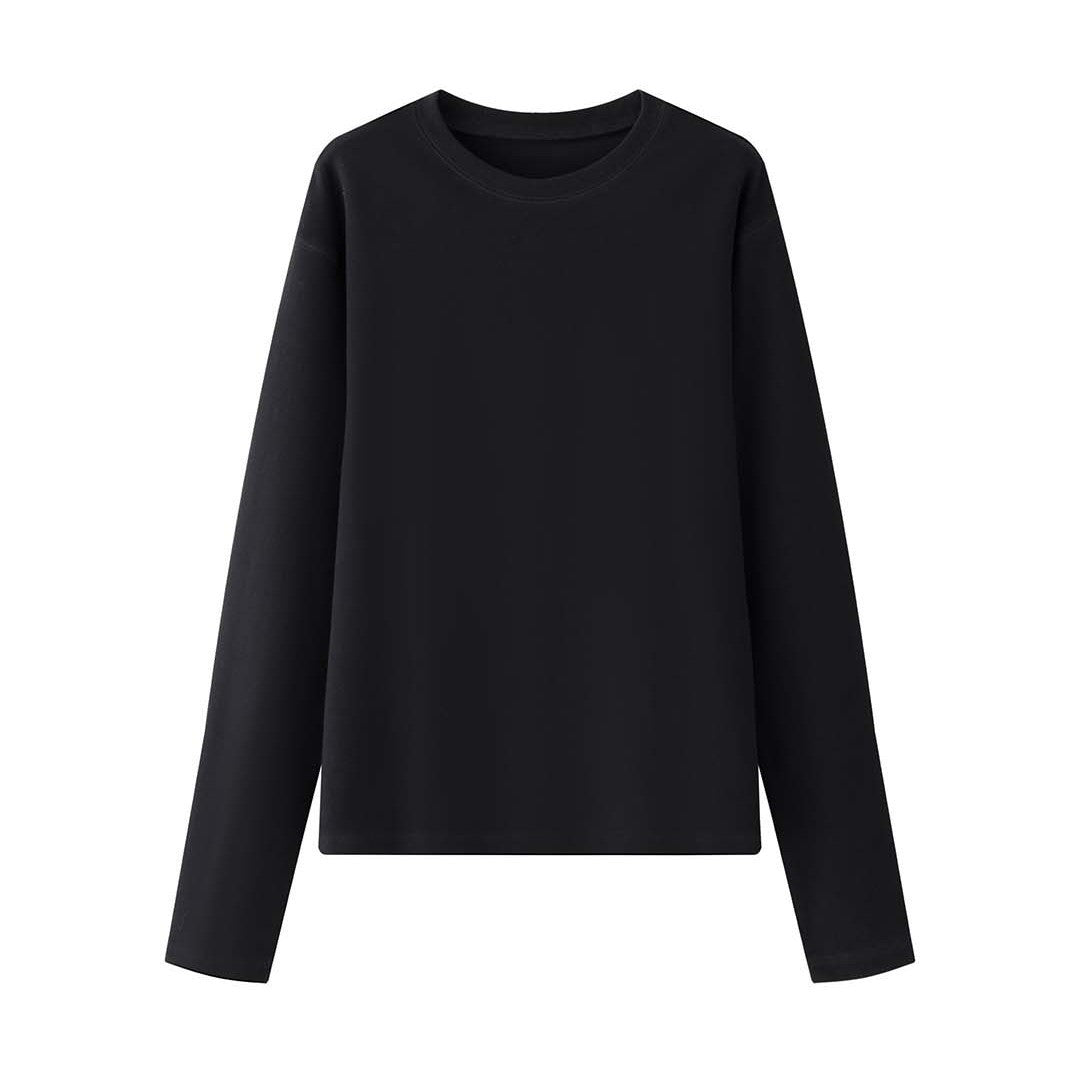 Women's Casual Boxy Sweatshirt made of heavy cotton jersey with clean round neck Mune Fashion