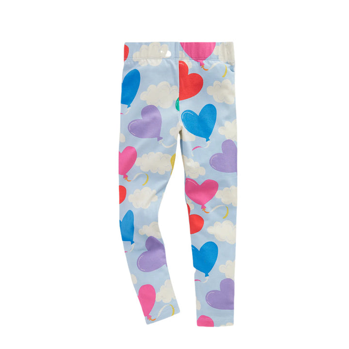 Girls leggings with cheerful heart and cloud motif Mune Fashion