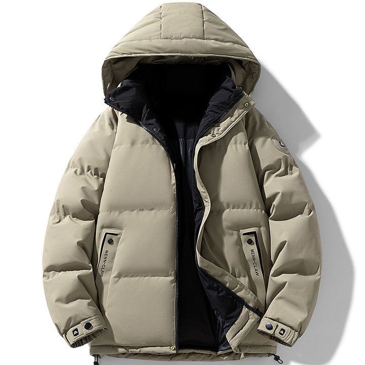 Men's Padded Urban Thermal Jacket with Quilted Look, High Stand Collar and Utility Pockets Mune Fashion