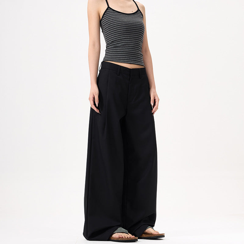 Ladies Palazzo pants with extra wide leg, concealed zipper and crease Mune Fashion