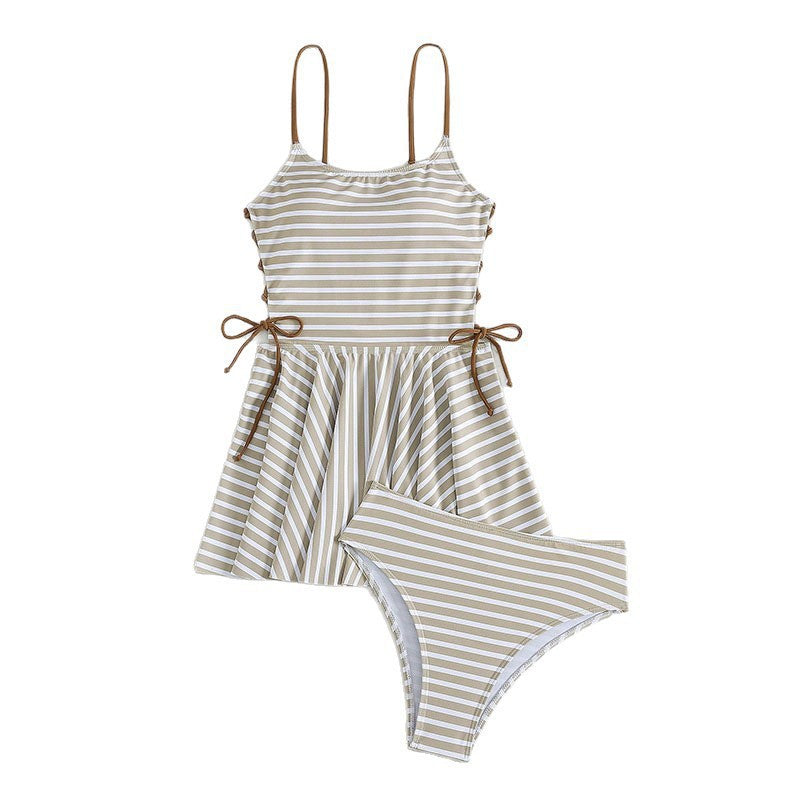 Women's swimsuit with casual cut and tie details Mune Fashion