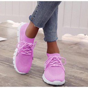 Women's breathable knitted sneakers with flexible segmented sole and comfort insole Mune Fashion