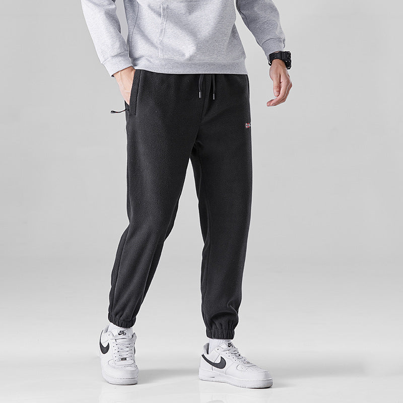 Women Comfortable Thermo-Fleece Jogging Pants with Elastic Waistband and Zipper Pockets Mune Fashion