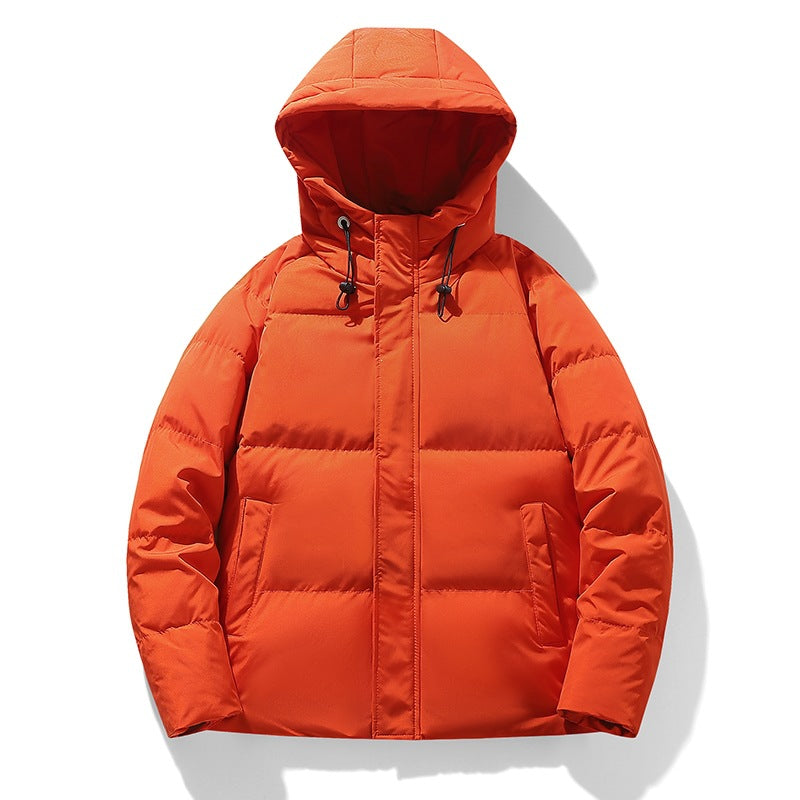 Men's Padded Hooded Transition Jacket with Thermo Filling and High Standing Collar Mune Fashion
