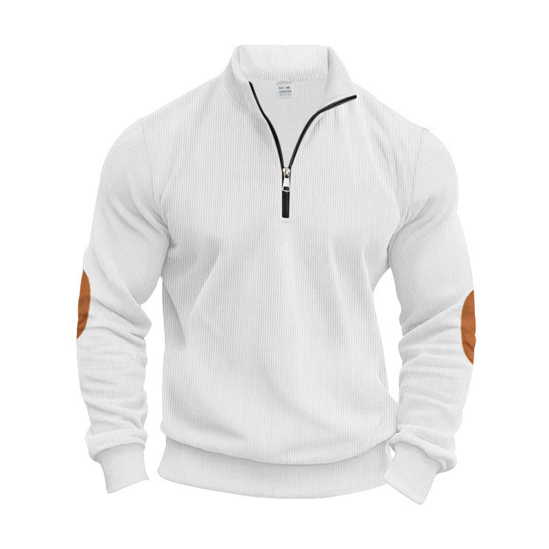 Men's sporty sweater with stand-up collar and zipper Mune Fashion