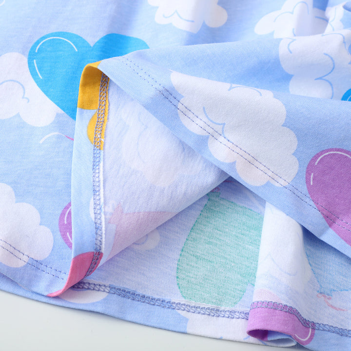 Girl's casual dress with cheerful heart and balloon motif Mune Fashion
