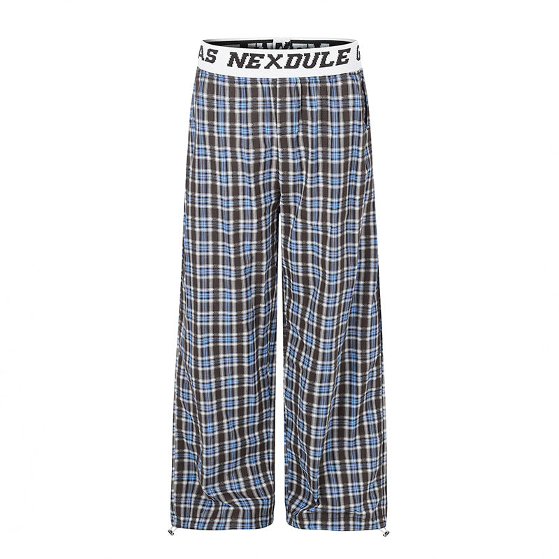 Women's Wide Palazzo Lounge Pants with Elastic Logo Waistband and Adjustable Hem Mune Fashion