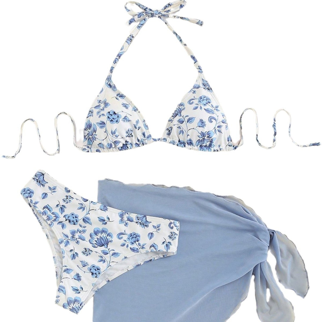 Ladies triangle bikini with elegant wrap skirt Mune Fashion