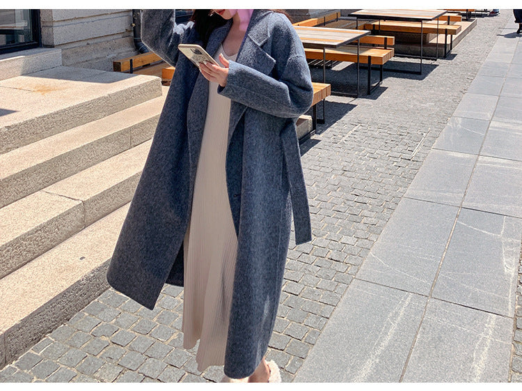 Ladies Elegant and Casual Oversized Wool Jacket Drune