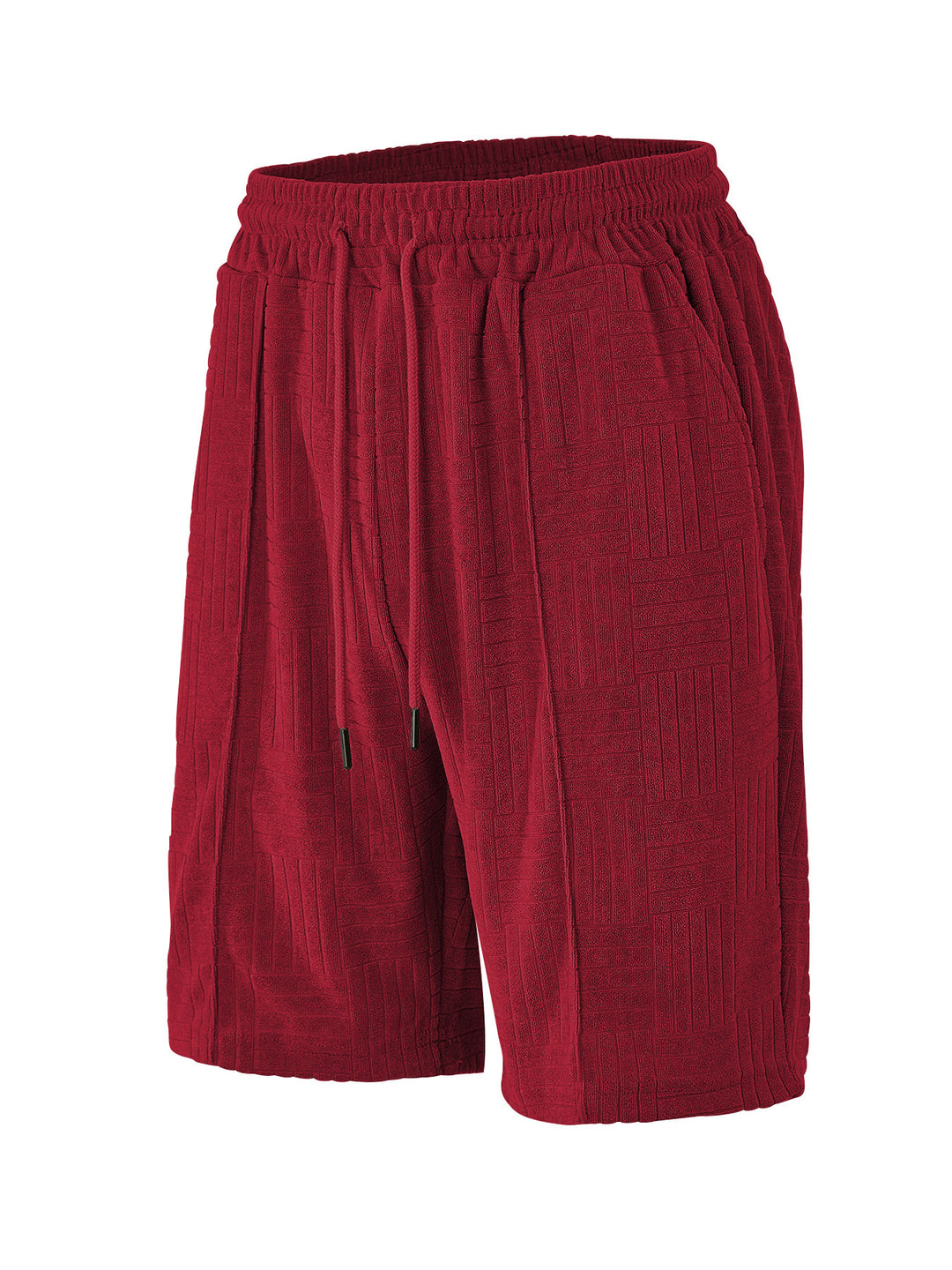Men's structured terry Bermuda shorts with elastic drawstring waistband and inset pockets Mune Fashion