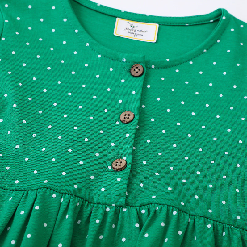 Girls cotton dress with colorful floral embroidery Mune Fashion