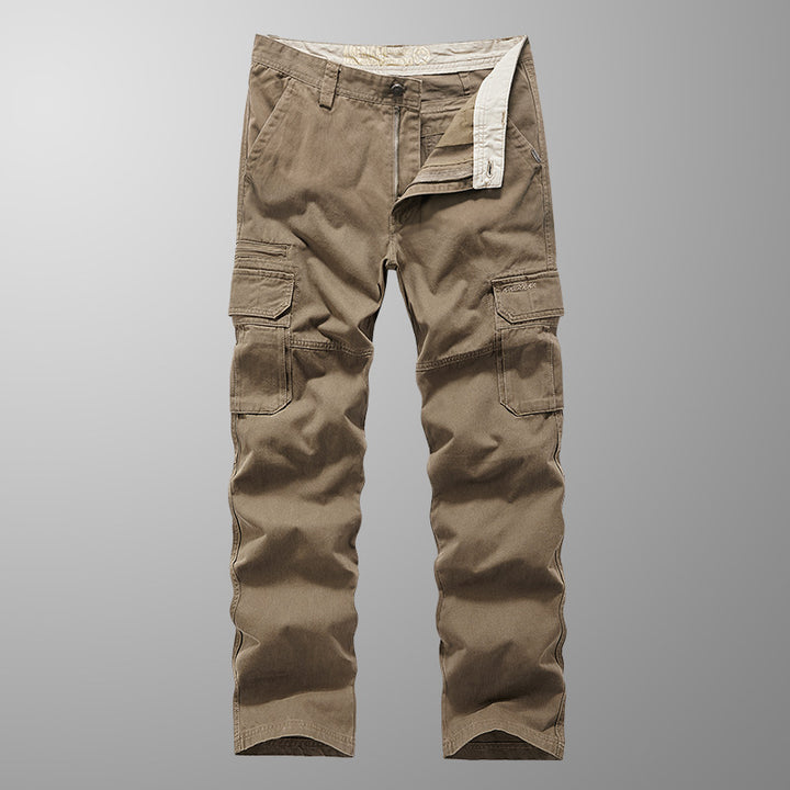 Men's robustly cut cargo pants with reinforced knees and multiple pockets Mune Fashion