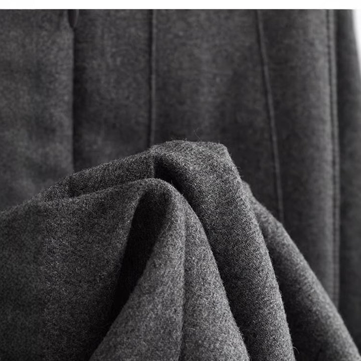Women Long Pleated Skirt with High Waist Mune Fashion