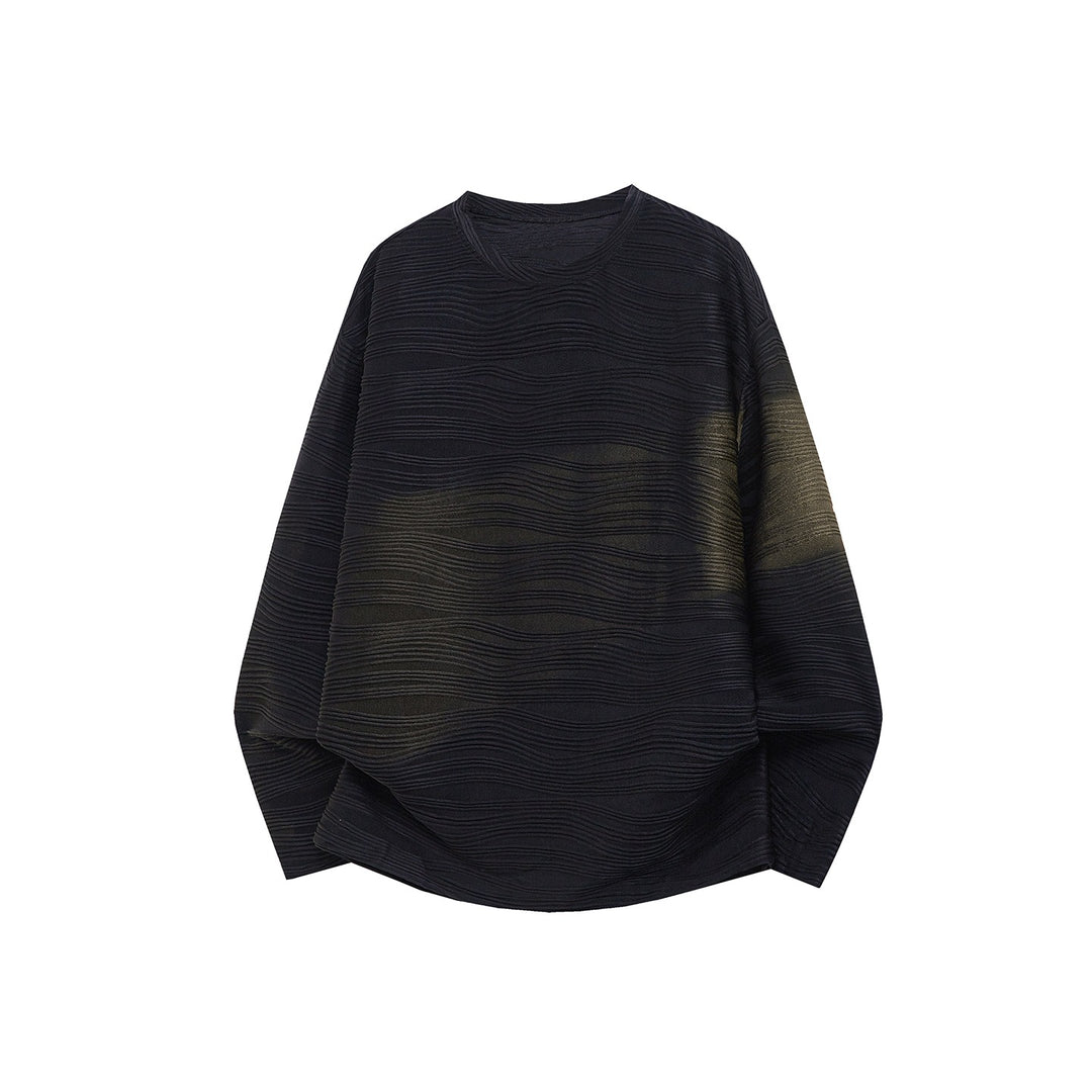 Unisex Oversize Wave Structure Sweatshirt with Round Neck Mune Fashion