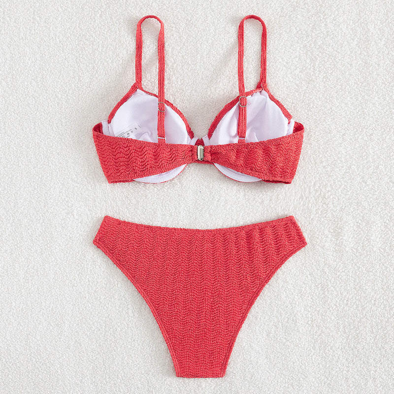 Women's Push-Up Bikini with stylish textures Mune Fashion