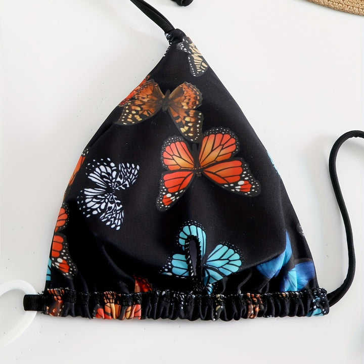 Women's triangle bikini with unique butterfly pattern Mune Fashion