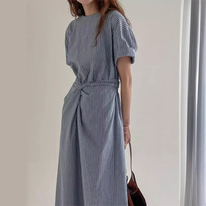 Women Two-Piece Lounge Set with Knot Waist and Wide Leg Mune Fashion
