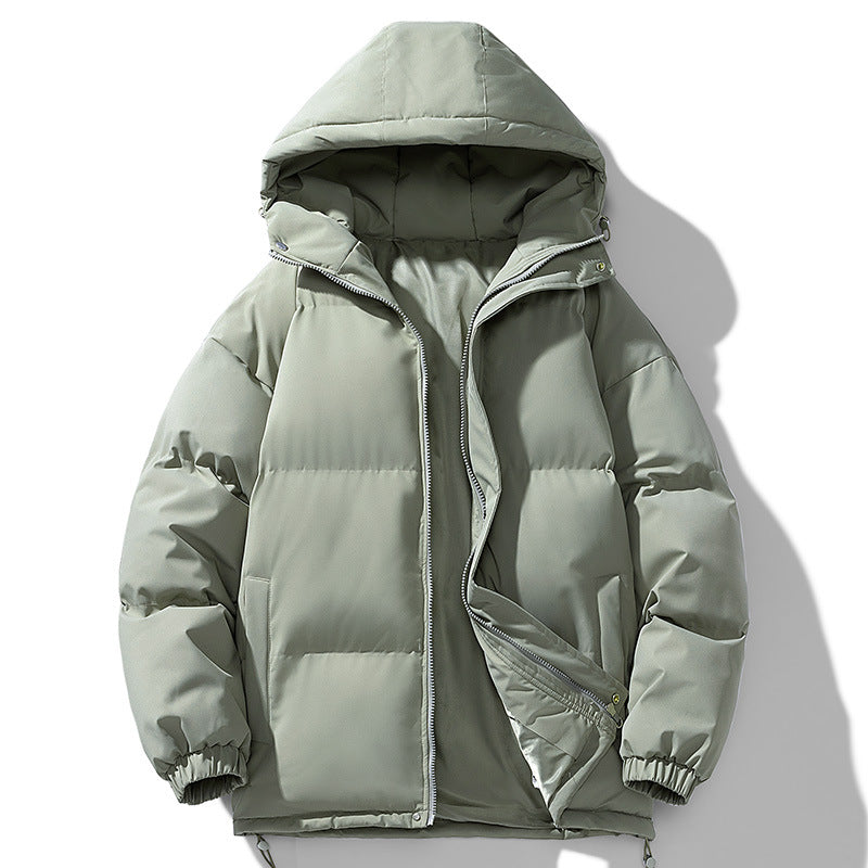 Men's minimalist oversized padded coat with quilted thermo filling and drawstring hood Mune Fashion
