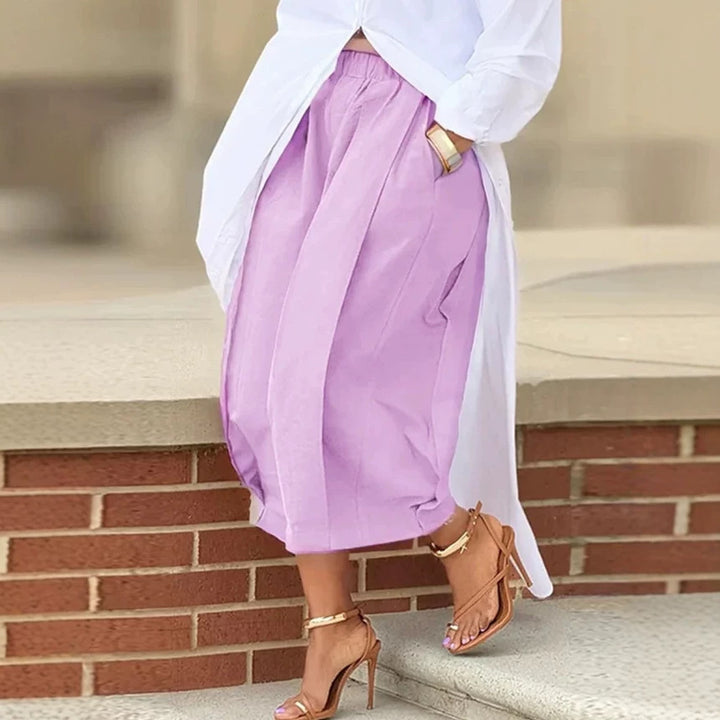 Women's culotte pants with wide leg and precise crease Mune Fashion