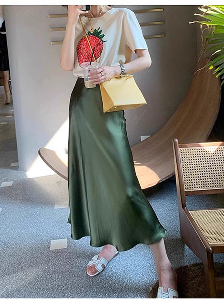 Women's Elegant Maxi Skirt with Flowing Cut Mune Fashion