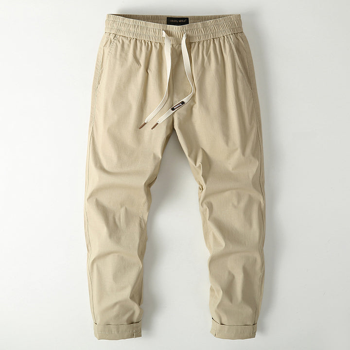 Men's Elastic Chino Jogger with Tailored Tapered Cut and Patch Back Pocket Mune Fashion