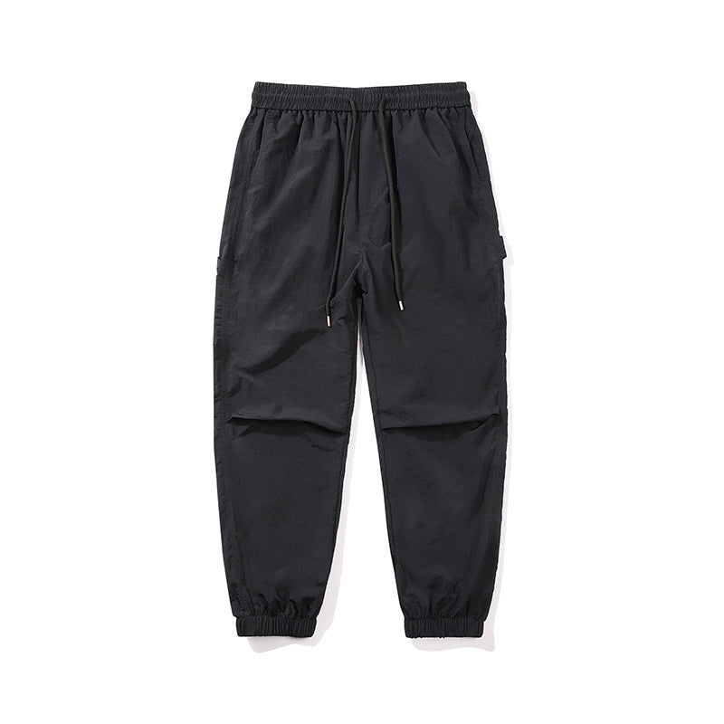 Men's Technical Ripstop Jogger Pants with Drawstring, Knee Panels and Ribbed Cuff Mune Fashion