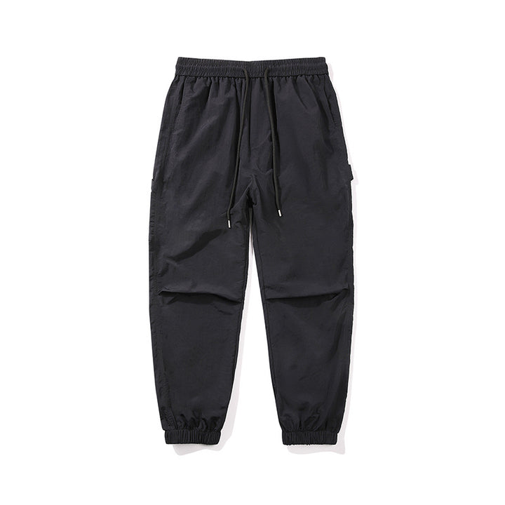 Men's Technical Ripstop Jogger Pants with Drawstring, Knee Panels and Ribbed Cuff Mune Fashion