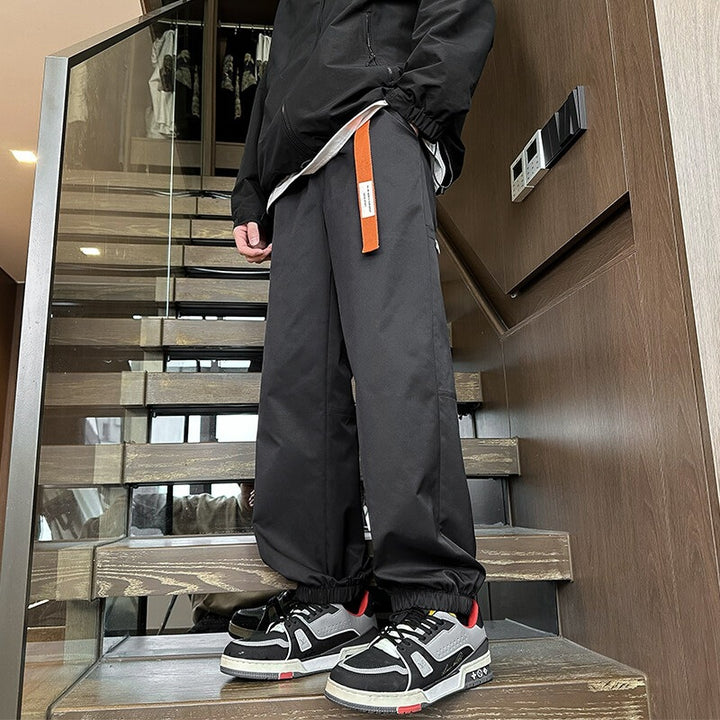 Men's Water-Repellent Tech Jogging Pants with Elastic Hem, Drawstring, and Durable Seams Mune Fashion