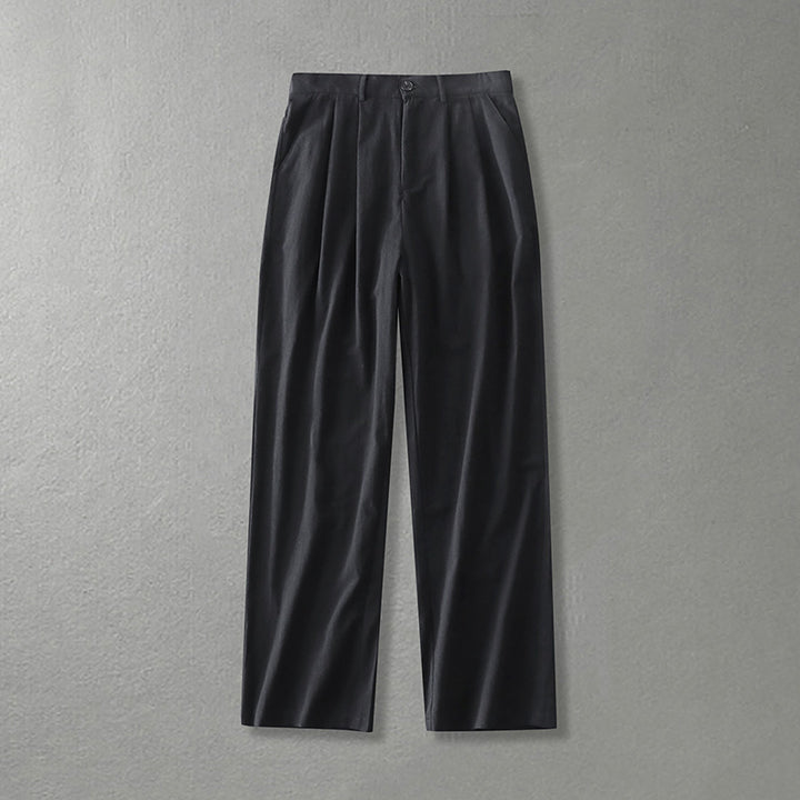 Ladies Wide Pleat Trousers with High Waist Mune Fashion