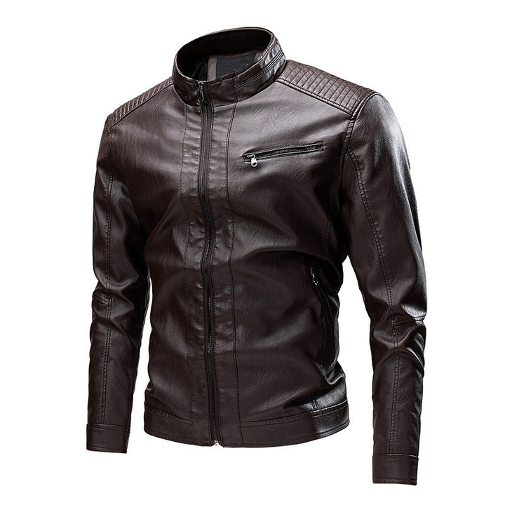 Men's Trendy Biker Jacket made of Faux Leather Mune Fashion