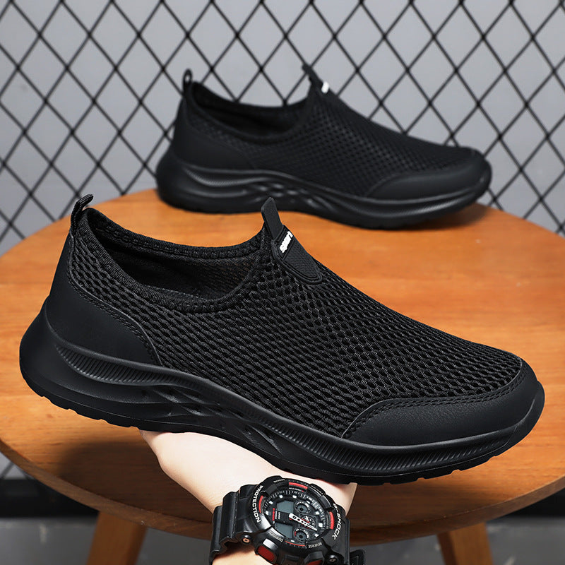 Men's nan lightweight mesh slip-on sneakers with seamless sock entry and reactive wave EVA sole Mune Fashion