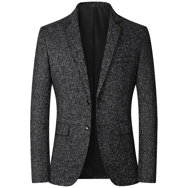 Men's Tweed Blazer Slim Fit with Notched Lapel Mune Fashion