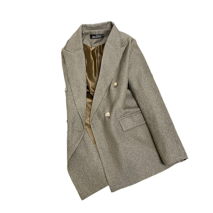 Women Elegant Double-Breasted Blazer Mune Fashion