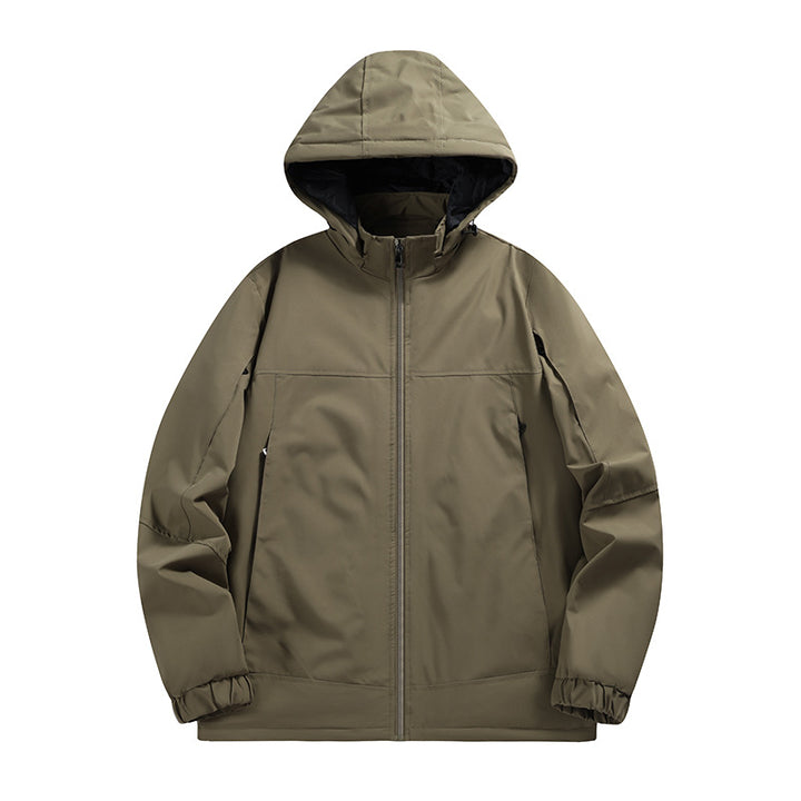 Men's Water-Repellent Softshell Jacket with Hood, Windproof and Breathable Mune Fashion