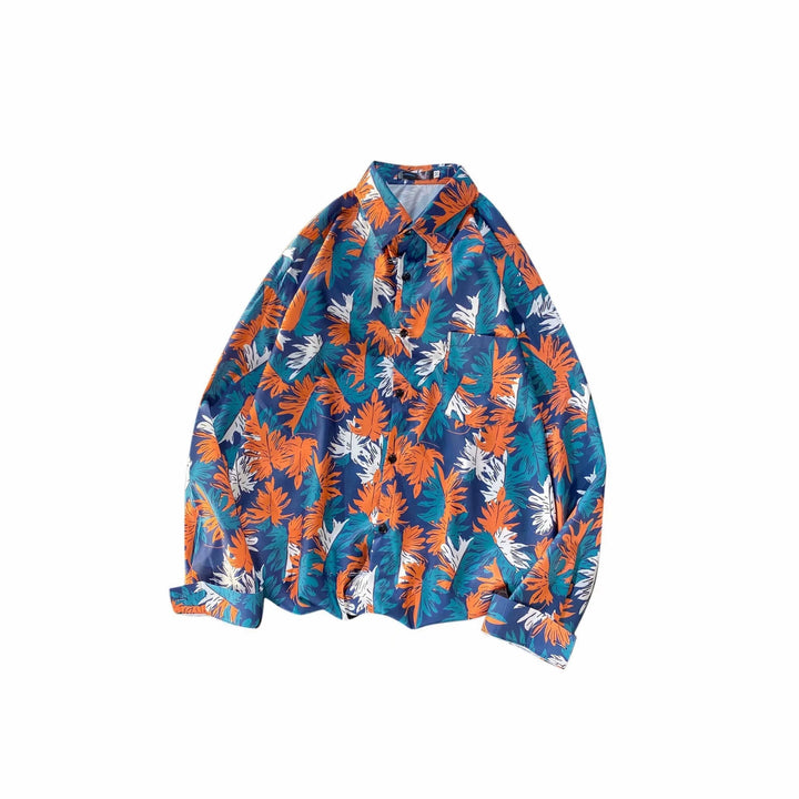 Women Casual Blouse Top with Floral Print Mune Fashion