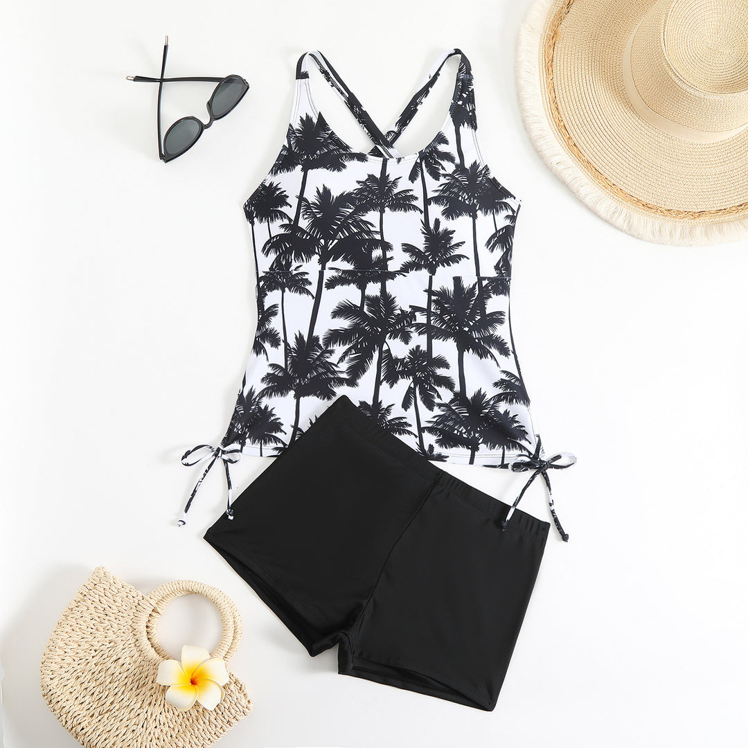 Women's tankini top with sporty shorts Mune Fashion