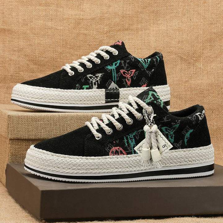 Ladies fashionable sneakers with high-quality textile surfaces and sophisticated design Mune Fashion