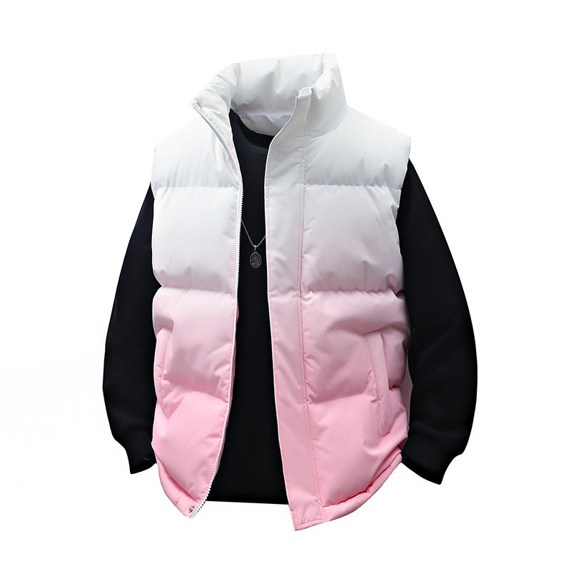 Men's Padded Quilt Vest with High Collar and Thermal Insulation Mune Fashion