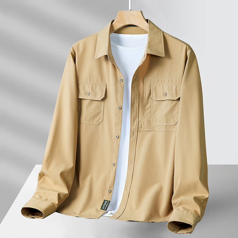 Men's structured overshirt made from breathable ripstop with two flap chest pockets Mune Fashion