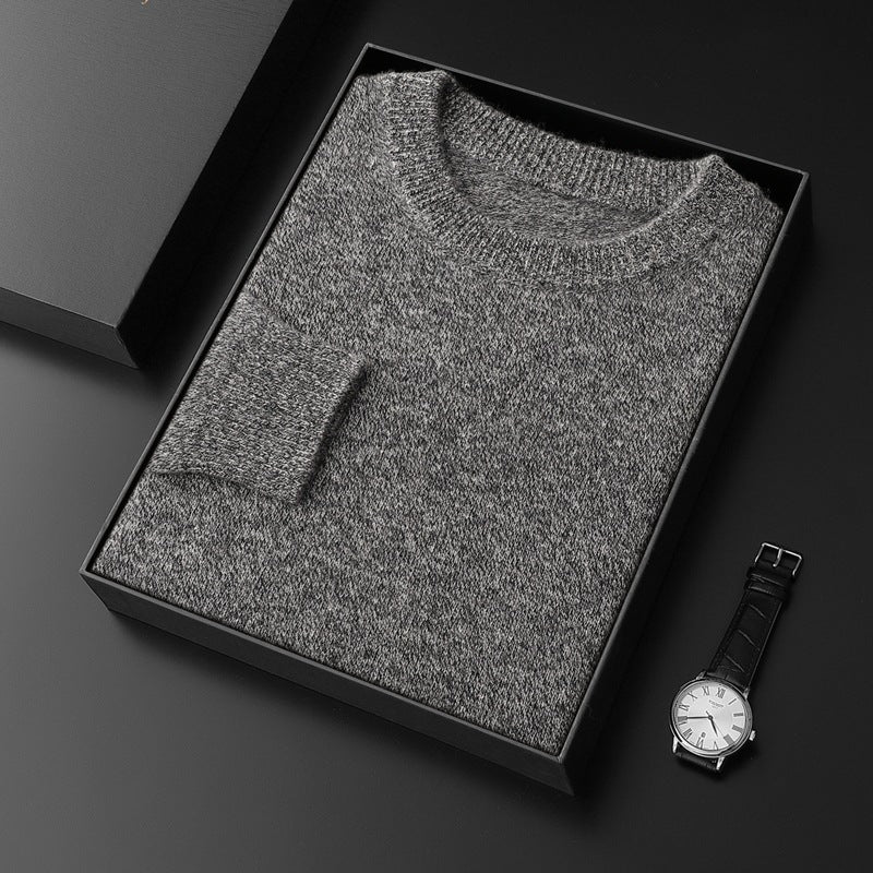 Men's Round Neck Pullover in Cashmere Look with Extra Soft Pile and Gift Box Mune Fashion