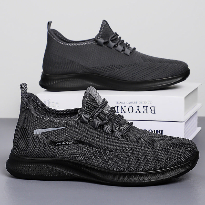 Men's breathable knit sneakers with sock-like shaft and flexible comfort sole Mune Fashion