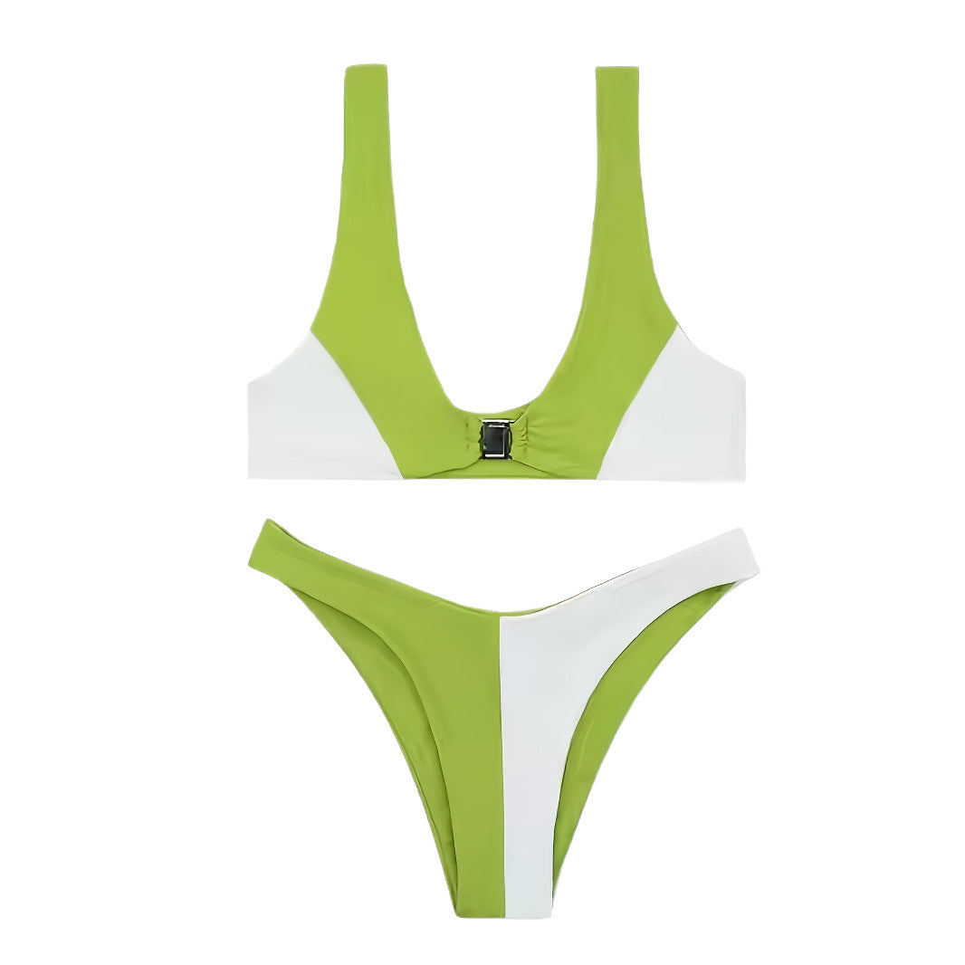Women's bikinis with deep V-neck and narrow straps Mune Fashion