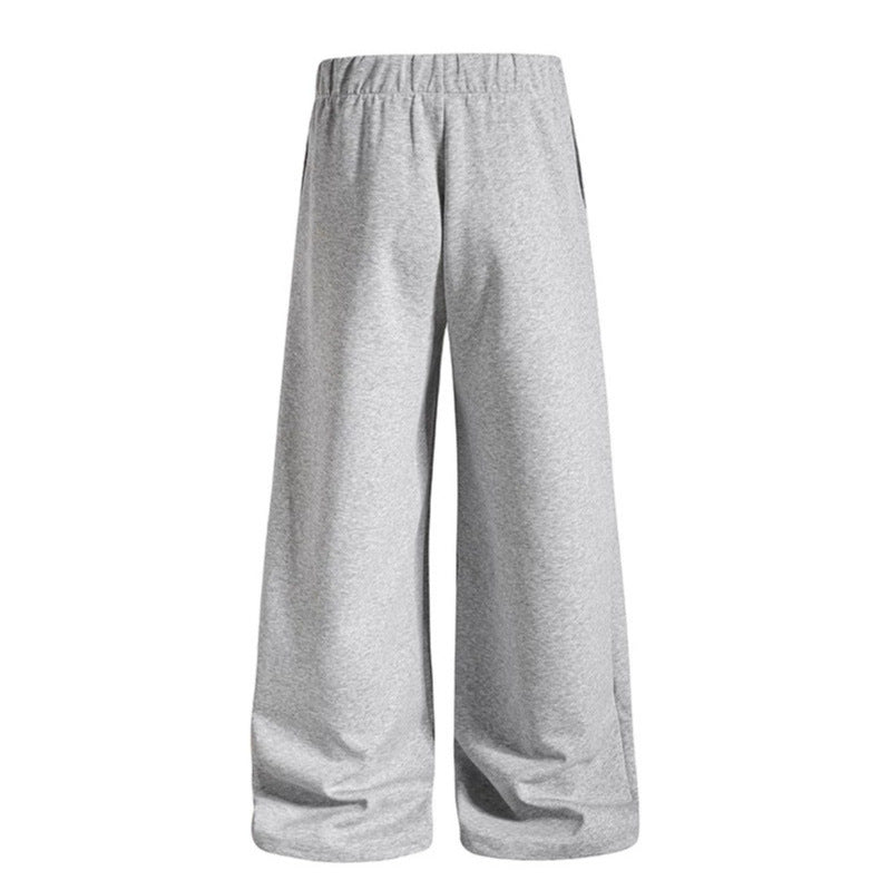 Women's Wide Palazzo Jogging Pants with High Comfort Waistband, Drawstring and Large Graphic Front Mune Fashion