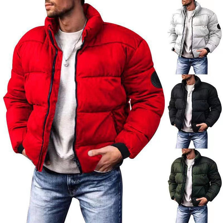 Men's padded quilted jacket with high standing collar, thermal filling, and elastic cuffs Mune Fashion