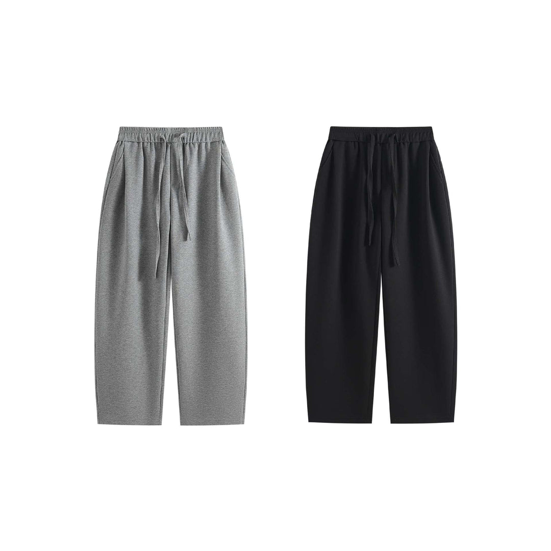 Women's Loose Jogging Pants made of Cotton Blend with Elastic Drawstring Waistband Mune Fashion