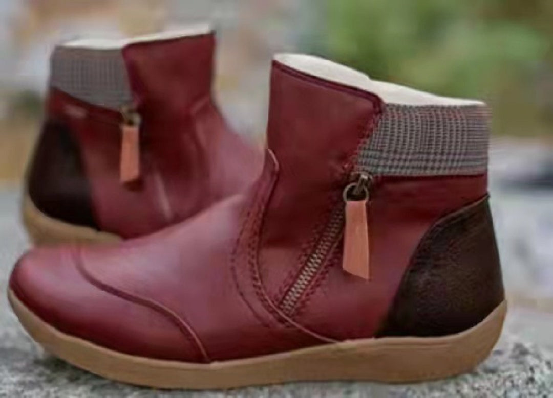 Women's ankle boots with side zipper, elastic insert and soft comfort sole Mune Fashion