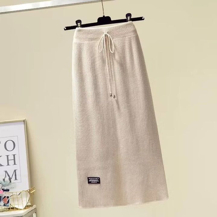 Women's Long Midi Skirt with Elastic Waistband Mune Fashion