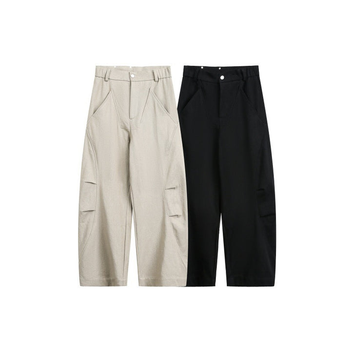 Unisex Wide Cropped Cargo Pants with High Waist and Utility Pockets Mune Fashion